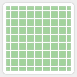 Retro style green white check 2 Sticker